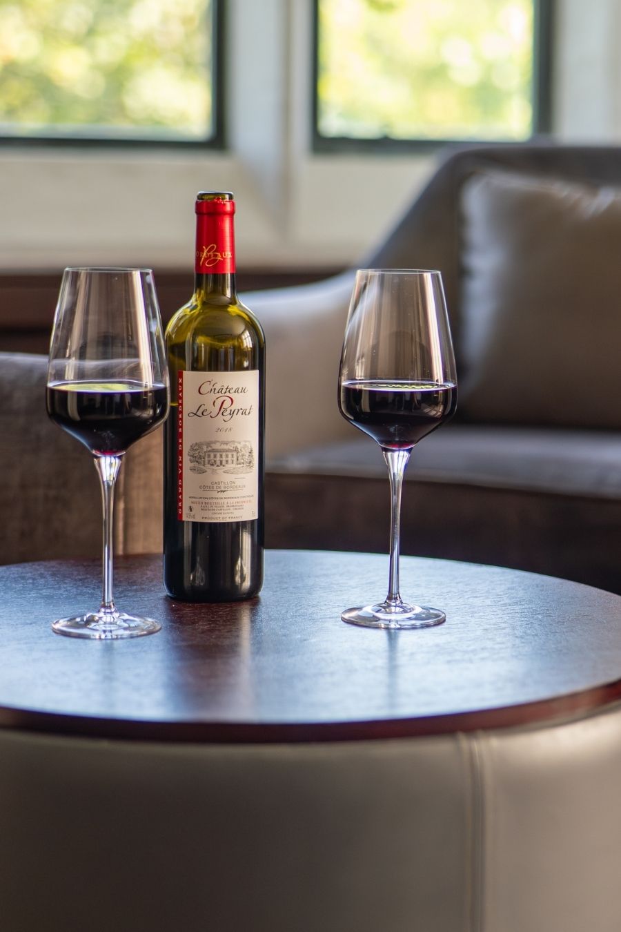 Penrhiw Priory Garden Bedroom Wine in Seating Area