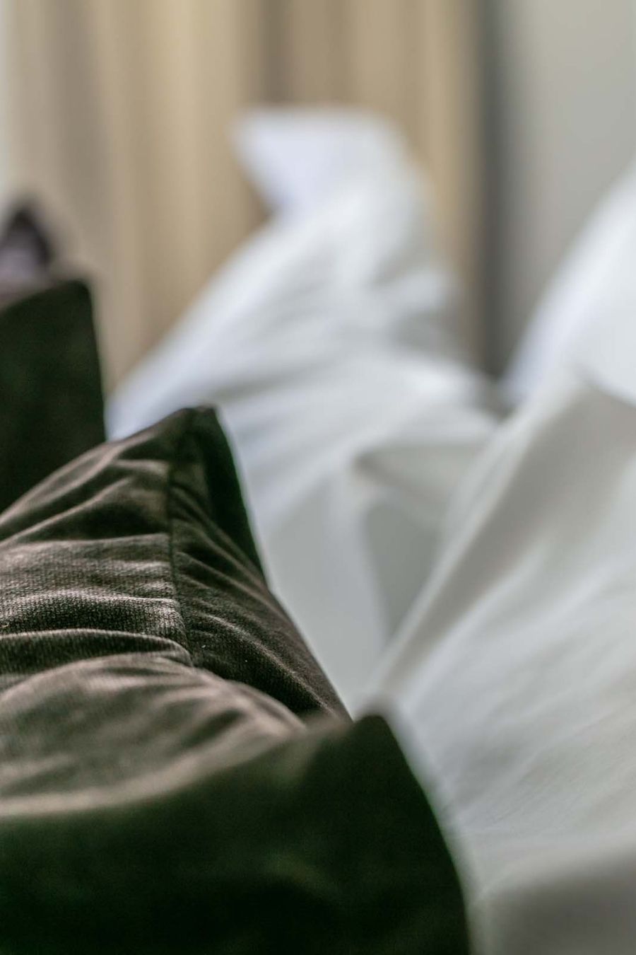 Penrhiw Priory Mountain Bedroom Bedding Detail