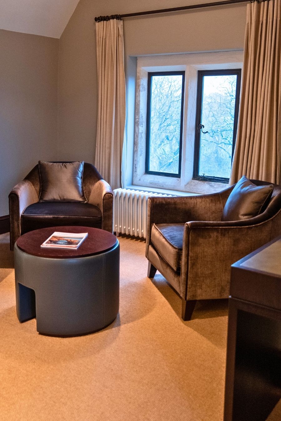 Penrhiw Priory Ravens Bedroom Seating Area