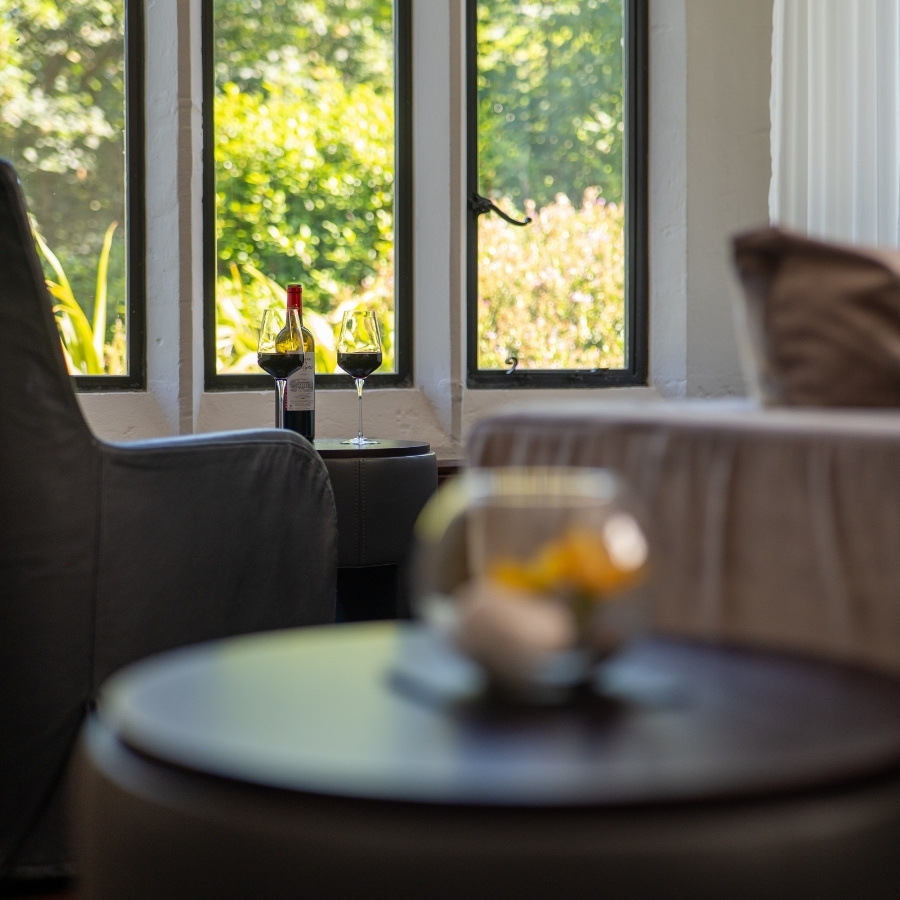 Penrhiw Priory Lounge with Garden Views